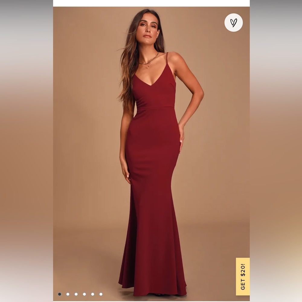 Dark red formal dress